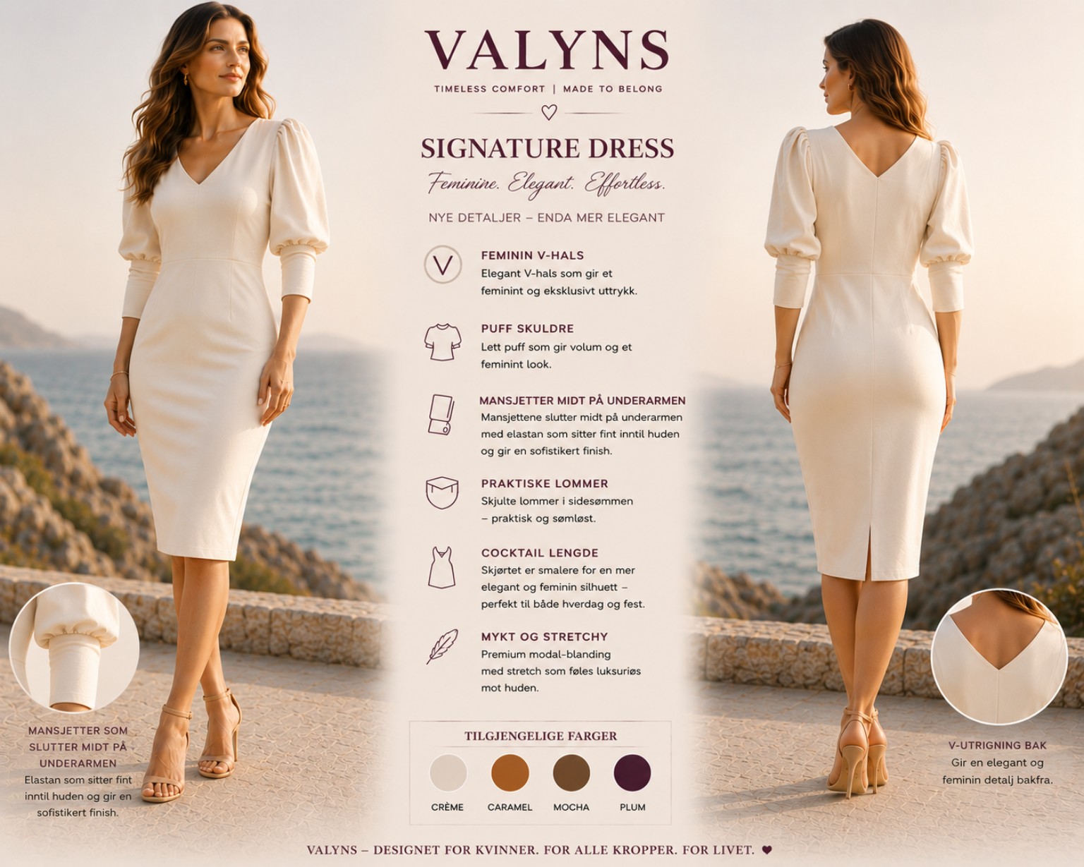 VALYNS Signature Dress Creme